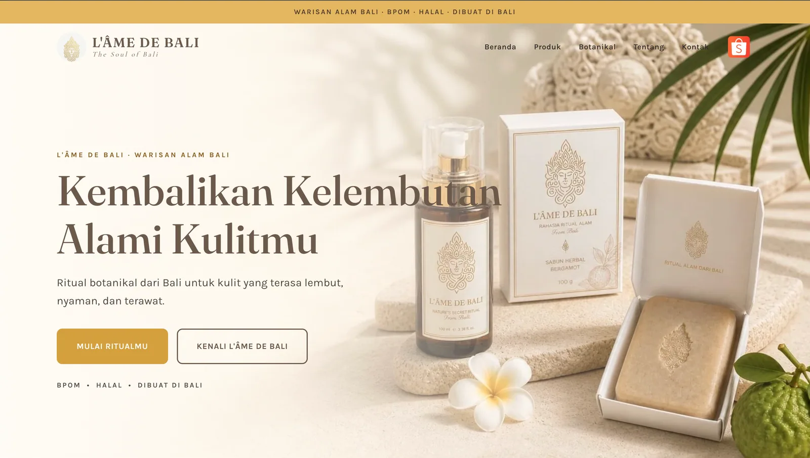 L’Âme de Bali website