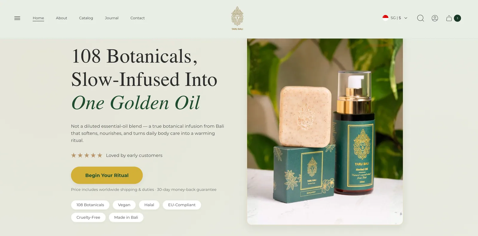 Taru Bali Nature Secrets website